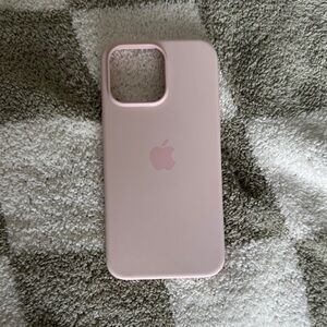 Apple Pink Silicone iPhone 15 pro max case